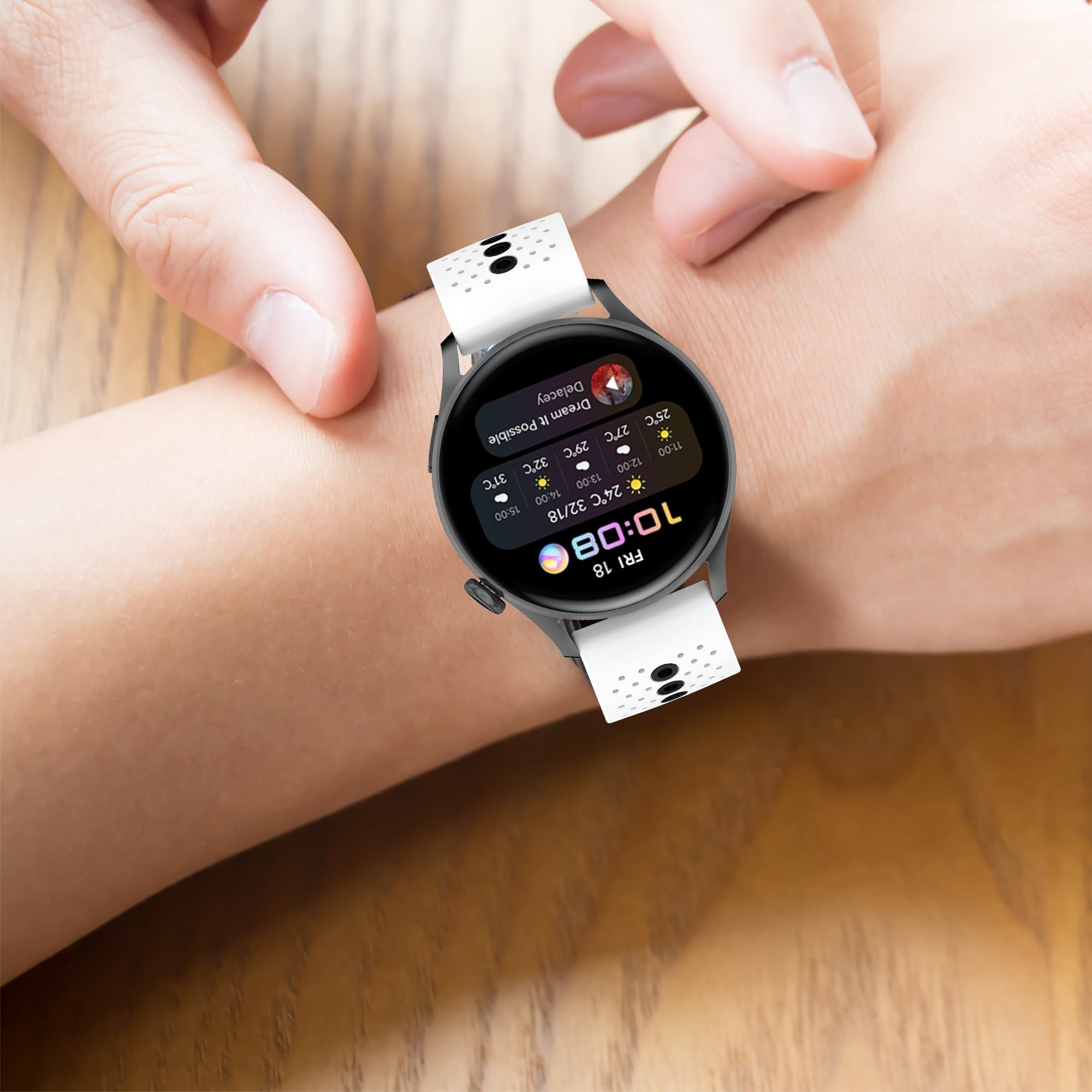 20mm Bi-color Silicone Watch Strap Wristband for Huawei Watch GT3 42mm Samsung Galaxy Watch 42mm 20mm Bi-color Silicone Watch Strap Wristband for Huawei Watch GT3 42mm Samsung Galaxy Watch 42mm